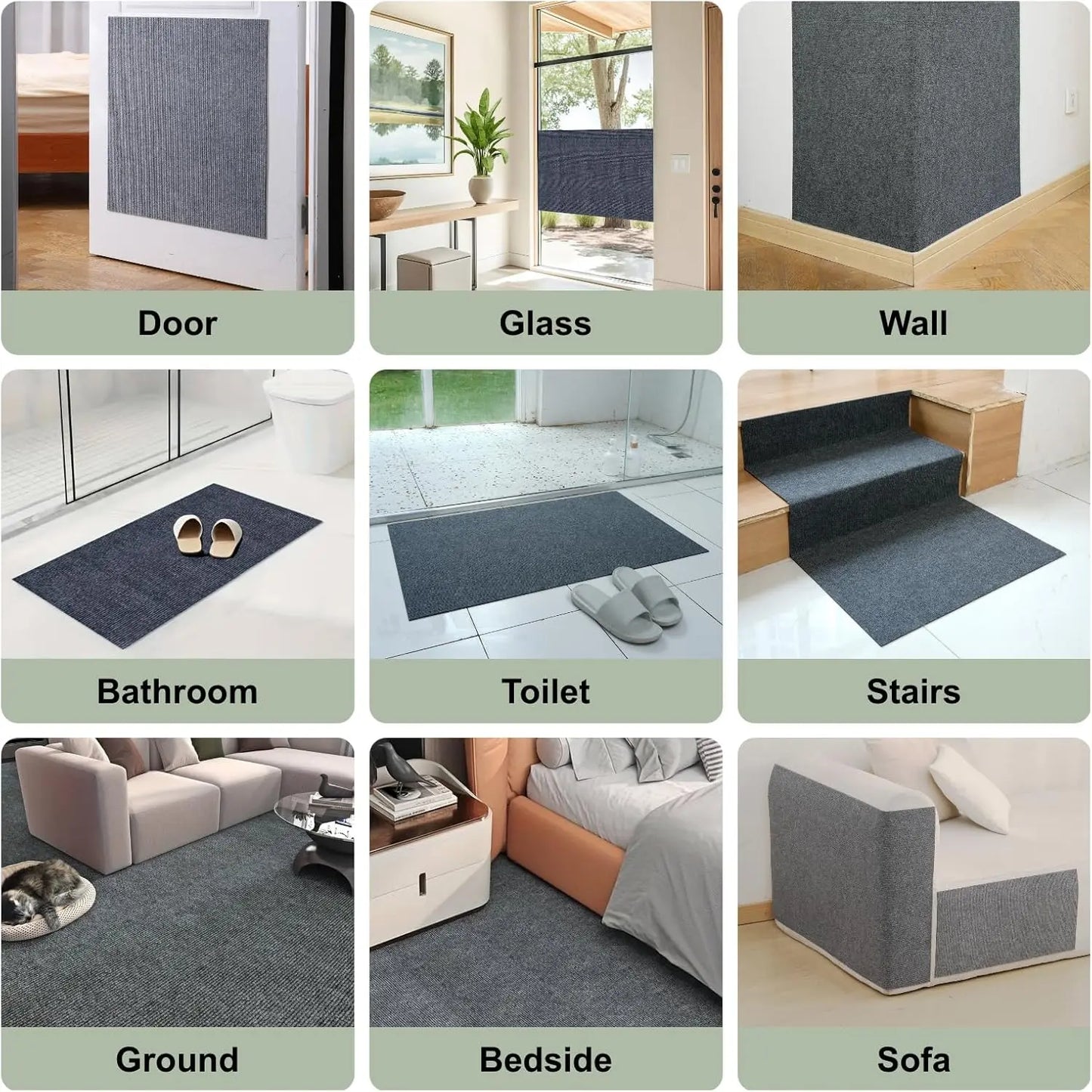 Pipidodo 15.7" x 78.7" Cat Scratch Couch Protector Mat - Self-Adhesive Furniture Guard and Climbing Scratcher for Indoor Cats