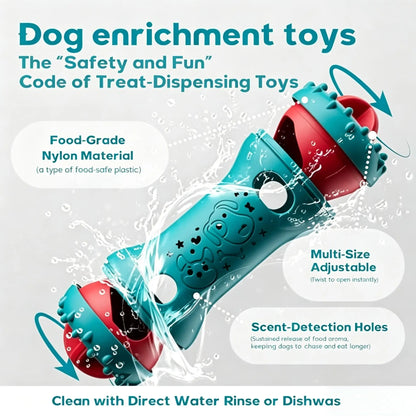 Interactive Treat Dispensing Dog Puzzle Treat Toy for Dogs,Dog Toys,Treat Dispensing Dog Enrichment Toys for IQ Training and Brain Stimulation, Interactive Mentally Stimulating Toys as Gifts for Puppies, Cats, Dogs