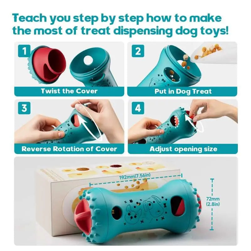 Interactive Treat Dispensing Dog Puzzle Treat Toy for Dogs,Dog Toys,Treat Dispensing Dog Enrichment Toys for IQ Training and Brain Stimulation, Interactive Mentally Stimulating Toys as Gifts for Puppies, Cats, Dogs